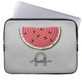 Cosy Crochet Watermelon Fruchtsästhetik Monogram Laptopschutzhülle (Vorderseite)