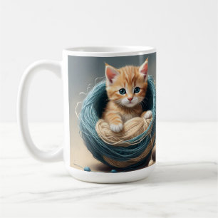 "Cosy Cuddles: The Kitten's Wooly Retreat" Kaffeetasse