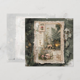 Cosy Deep Winter CottageCore Scrapbook Seite Einladung