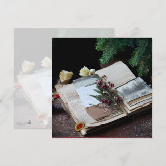Cosy Deep Winter CottageCore Scrapbook Seite Einladung