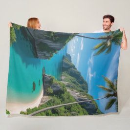 "Cosy Escapes fangen hier an - Türkis Cove Comfort Fleecedecke