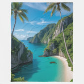 "Cosy Escapes fangen hier an - Türkis Cove Comfort Fleecedecke (Vorderseite)