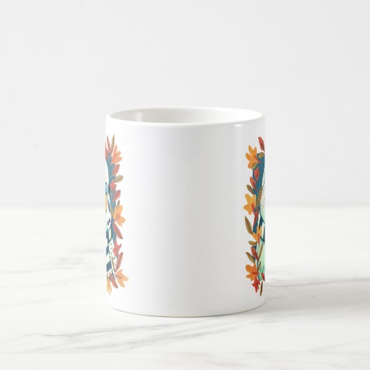 Cosy Fall Blue Parakeet Budgie Kaffeetasse (Mittel)