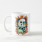 Cosy Fall Blue Parakeet Budgie Kaffeetasse (Links)