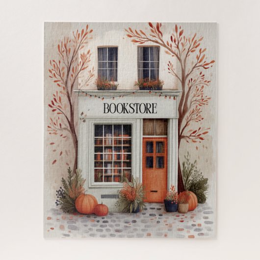 Cosy Fall Bookstore Puzzle (Vertikal)