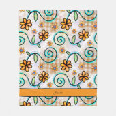 Cosy Fall Floral Personalisiert Name Fleecedecke (Vorderseite)