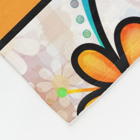 Cosy Fall Floral Personalisiert Name Fleecedecke (Ecke)