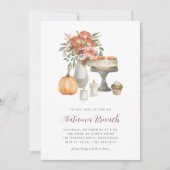 Cosy Fall Pumpkin Autumn Brunch Einladung (Vorderseite)