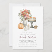 Cosy Fall Pumpkin Brautparty Brunch Einladung (Vorderseite)