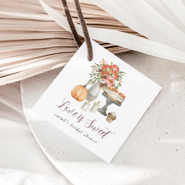 Cosy Fall Pumpkin "Liebe ist süß" Geschenkanhänger