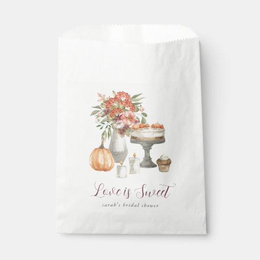 Cosy Fall Pumpkin "Liebe ist süß" Geschenktütchen (Vorderseite)