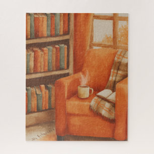 Cosy Fall Reading Bookmark Puzzle