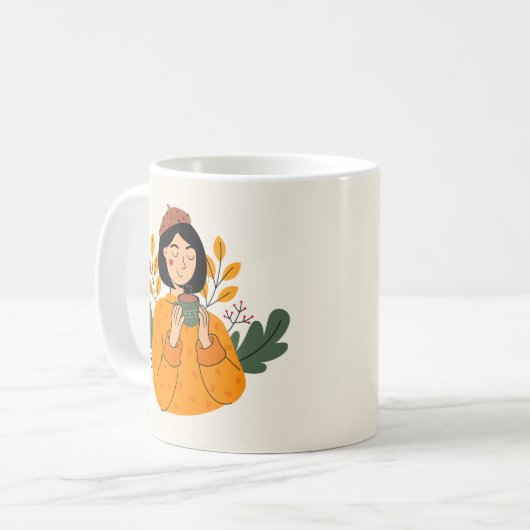 Cosy Fall Vibes Kaffeetasse (Vorderseite Links)