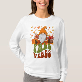 Cosy Fall Vibes Saisonales Gnome Graphic Shirt