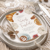 Cosy Fall White Pumpkin & Pastries Brautparty Einladung