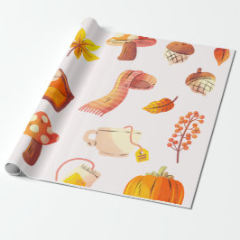 Cosy Fall Wrapping Paper Geschenkpapier