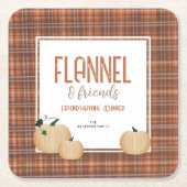Cosy Flannel and Friendsgiving dinner Rechteckiger Pappuntersetzer (Vorderseite)