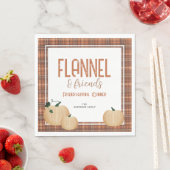 Cosy Flannel and Friendsgiving dinner Serviette (Beispiel)