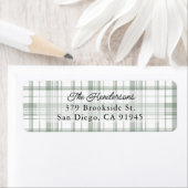 Cosy Flannel Karierte Weihnachtsanschrift Label - (Insitu)