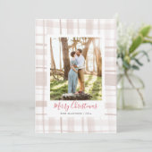 Cosy Flannel Weihnachtsgebäck Foto Feiertagskarte (Stehend Vorderseite)