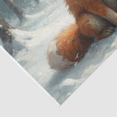 Cosy Fox Couple - Decoupage - Seidenpapier (Detail)