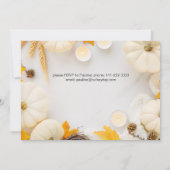 Cosy Friendsgiving Erntedank Pumpkin Dinner Einladung (Rückseite)