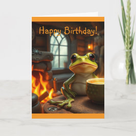 Cosy Frog Birthday Card Karte