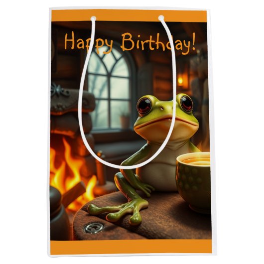 Cosy Frog Gift Bag Mittlere Geschenktüte (Vorderseite)