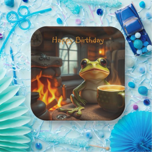 Cosy Frog Pappteller (Party)