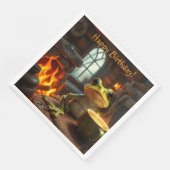 Cosy Frog Serviette (Ecke)