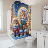 "Cosy Ginger Kittens’ First Christmas" Duschvorhang (Beispiel)