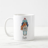 Cosy Girl Winter Holiday Personalisiert Coffee Tas Kaffeetasse (Links)