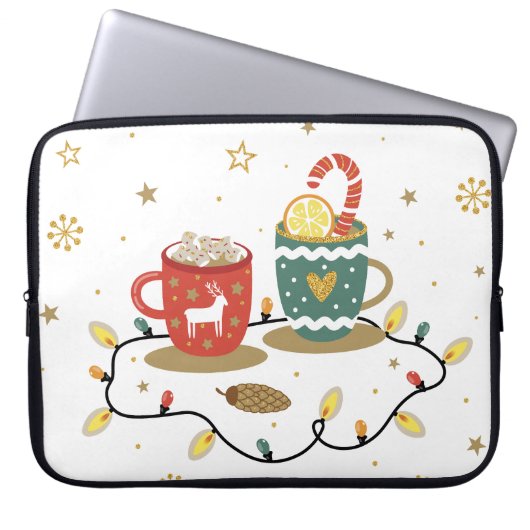 Cosy Gold Weihnachtskaffee Cococoa Laptopschutzhülle (Vorderseite)