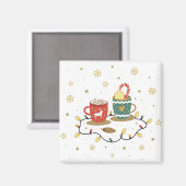 Cosy Gold Weihnachtskaffee Cococoa Magnet (Vorderseite/Rückseite)