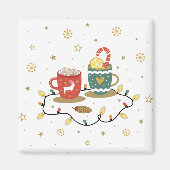 Cosy Gold Weihnachtskaffee Cococoa Magnet (Vorne)