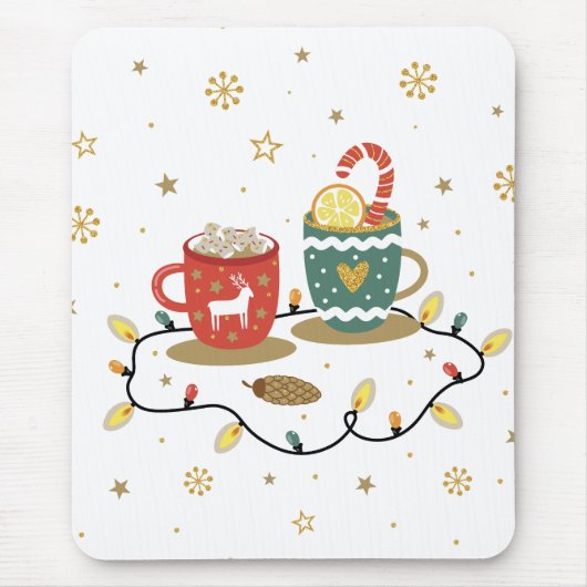 Cosy Gold Weihnachtskaffee Cococoa Mousepad (Vorne)