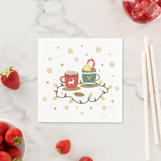 Cosy Gold Weihnachtskaffee Cococoa Serviette (Beispiel)