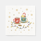 Cosy Gold Weihnachtskaffee Cococoa Serviette (Vorderseite)