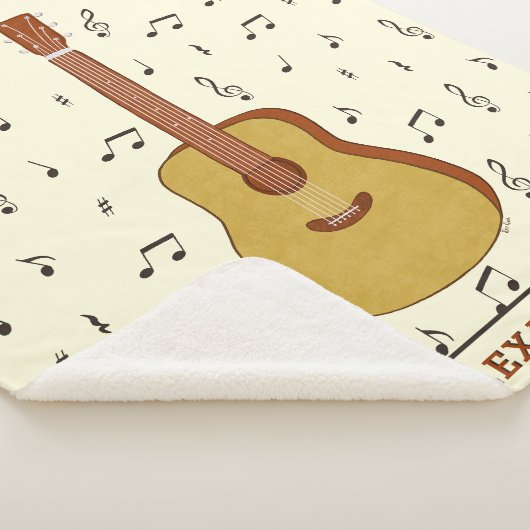 Cosy Guitarrist Musiknote Design Sherpadecke (3/4)