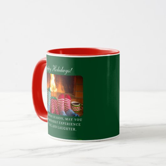 "Cosy Hearthside" Individuell gestaltbare Tasse (Vorderseite Links)