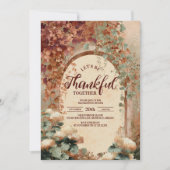 Cosy Herbst Archway Erntedank Dinner Einladung (Vorderseite)