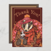 Cosy Herbst Badcard Postkarte (Vorne/Hinten)