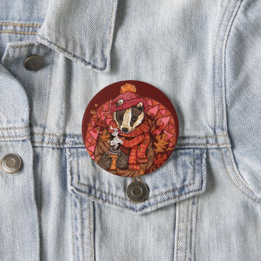 Cosy Herbst Badge Art Button (Beispiel)