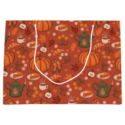Cosy Herbst Geschenktasche Große Geschenktüte (Vorderseite)