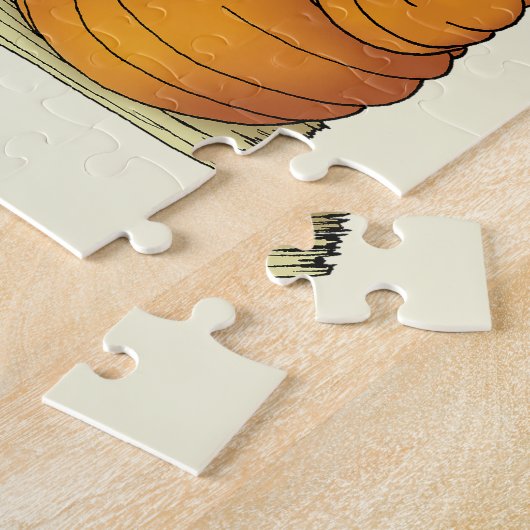 Cosy Hexe Vibes Halloween Pumpkins Lila Puzzle (Seite)