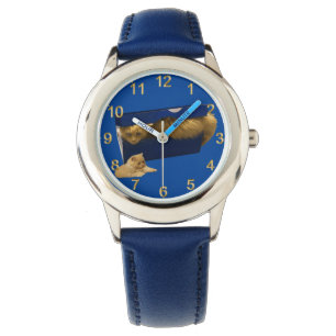 "Cosy Hideaway: The Ginger Cat in the Showbox" Armbanduhr