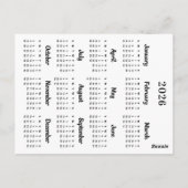 Cosy Highland Cow 2025 Kalender Weihnachtskarte Postkarte (Rückseite)