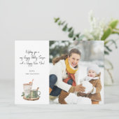 Cosy Holiday Note Foto Holiday Card (Stehend Vorderseite)