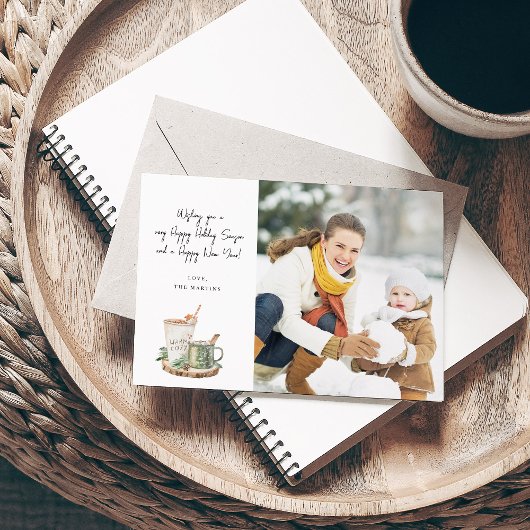 Cosy Holiday Note Foto Holiday Card