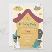 Cosy House Kindergeburtstag Party Einladung (Vorderseite)